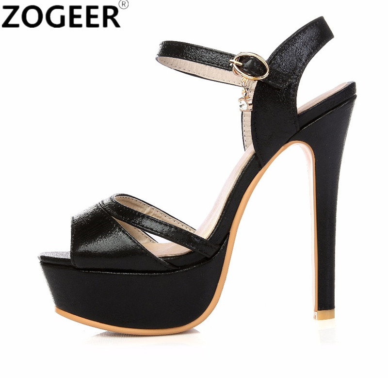 Metallic Heel Sandal - Sandal Wanita Mode musim panas hak