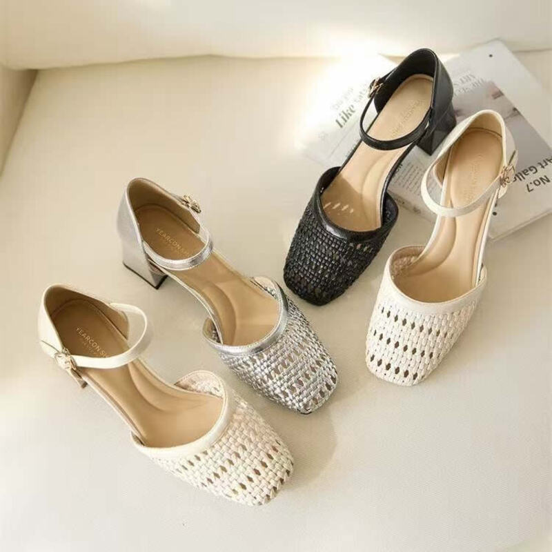 Women Shoes Brands - Sandal Wanita Model Anyaman Berongga Tebal