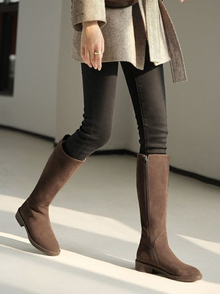 Women'S Shoes Trending 2025 - Sepatu Boots Wanita Tinggi Selutut Bahan