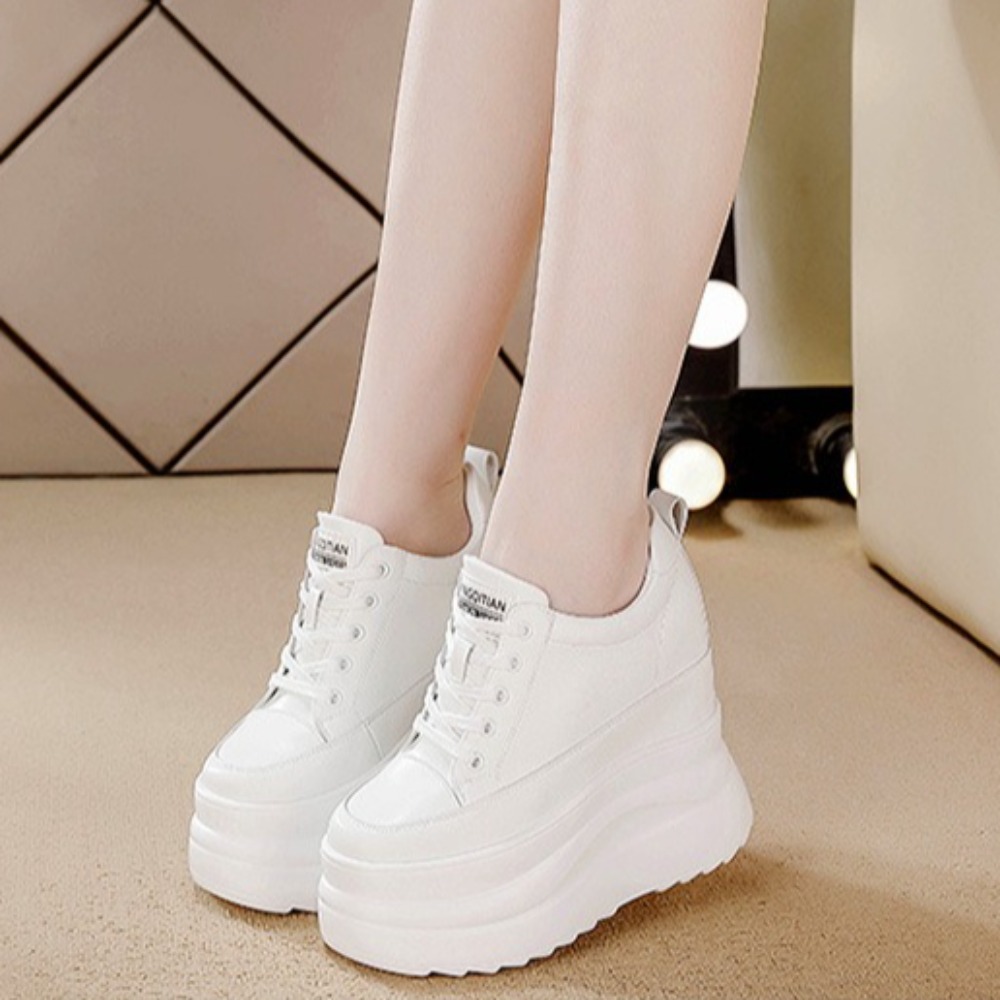 Wedge Heeled Sneaker - Sepatu Sneakers Kasual Wanita Musim Semi