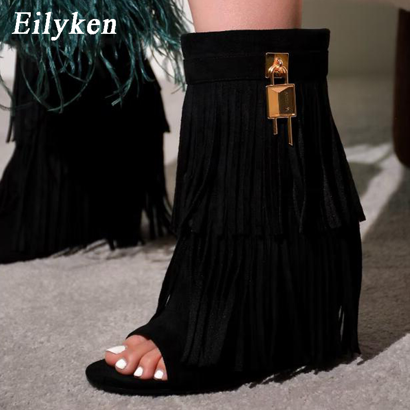 Wedge Heeled Sneaker - Eilyken Sandal Sepatu Bot Wedges Desainer