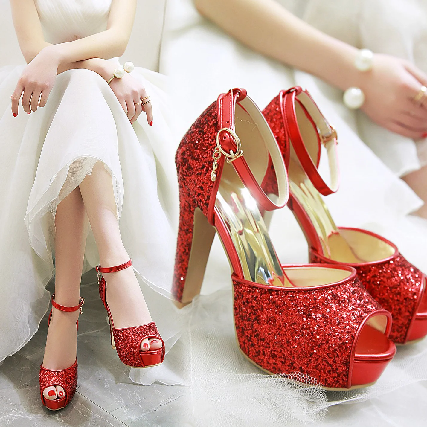 Perak Musim Panas Wanita Tingg - Metallic Heel Sandal ulasan dan harga