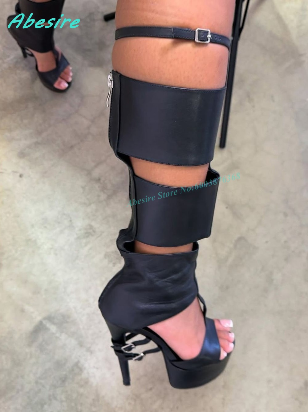 Sepatu Bot Sandal Setinggi Lut - Knee High Boots Women ulasan dan harga