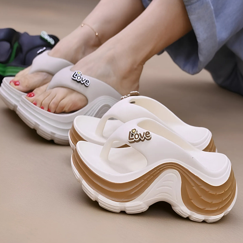 Sandal Jepit Platform Chunky Y - Thong Flat Sandal ulasan dan harga