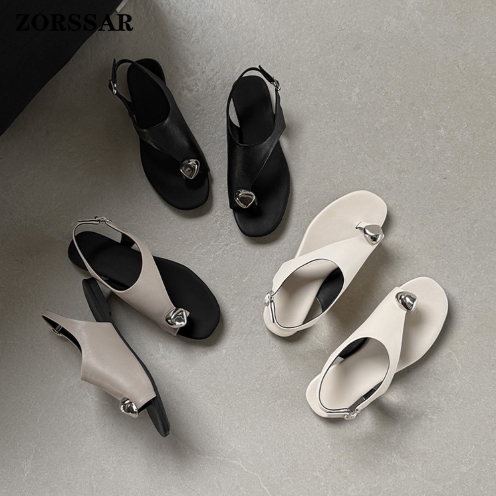 Sandal Jepit Wanita Kulit Asli - Thong Flat Sandal ulasan dan harga