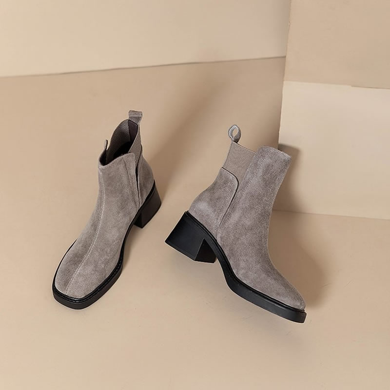 Sepatu Boots Wanita Suede Chun - Women'S Shoes Trending 2025 ulasan dan harga