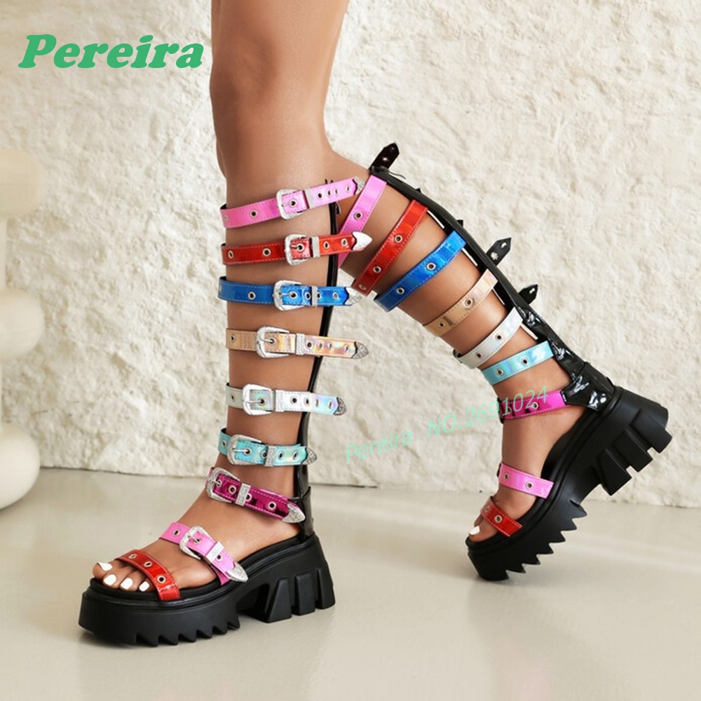 Sandal Gladiator Setinggi Lutu - Knee High Boots Women ulasan dan harga