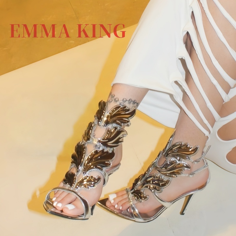 Sandal Hak Tinggi Wanita Berba - Metallic Heel Sandal ulasan dan harga
