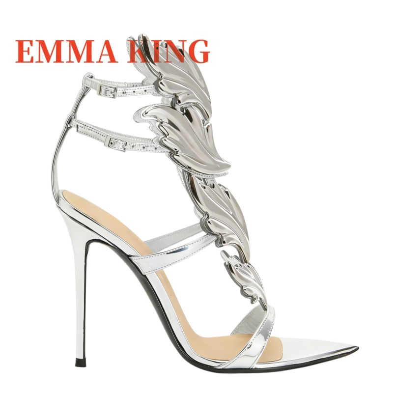 Sandal Hak Tinggi Wanita Berba - Metallic Heel Sandal ulasan dan harga