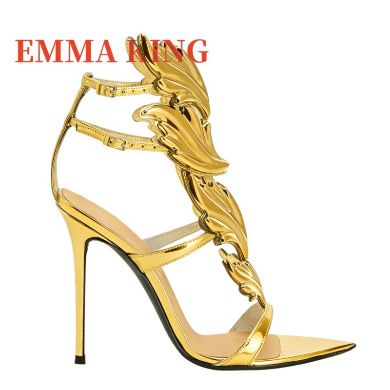 Sandal Hak Tinggi Wanita Berba - Metallic Heel Sandal ulasan dan harga