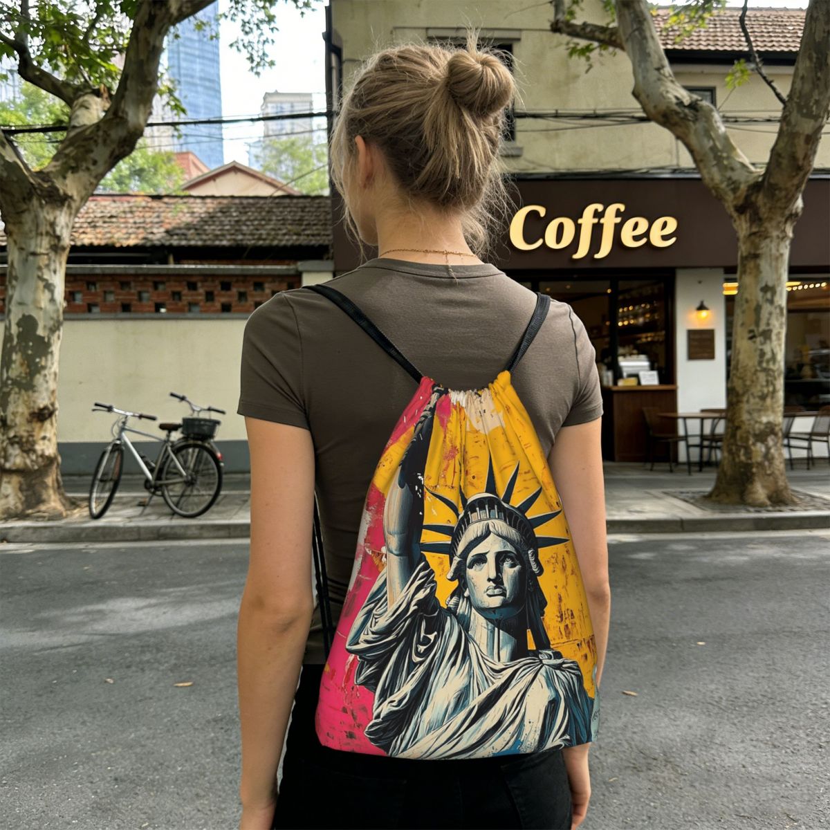 Ransel Cetak Grafiti Patung Li - Women'S Shoes Liberty ulasan dan harga