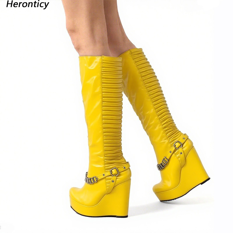 Heronticy Sepatu Bot Lutut Mus - Zip Up Boots Short ulasan dan harga
