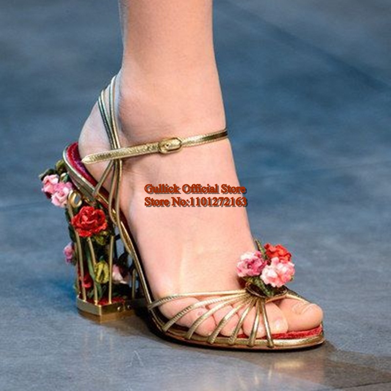 Sandal Wanita Sangkar Burung M - Metallic Heel Sandal ulasan dan harga