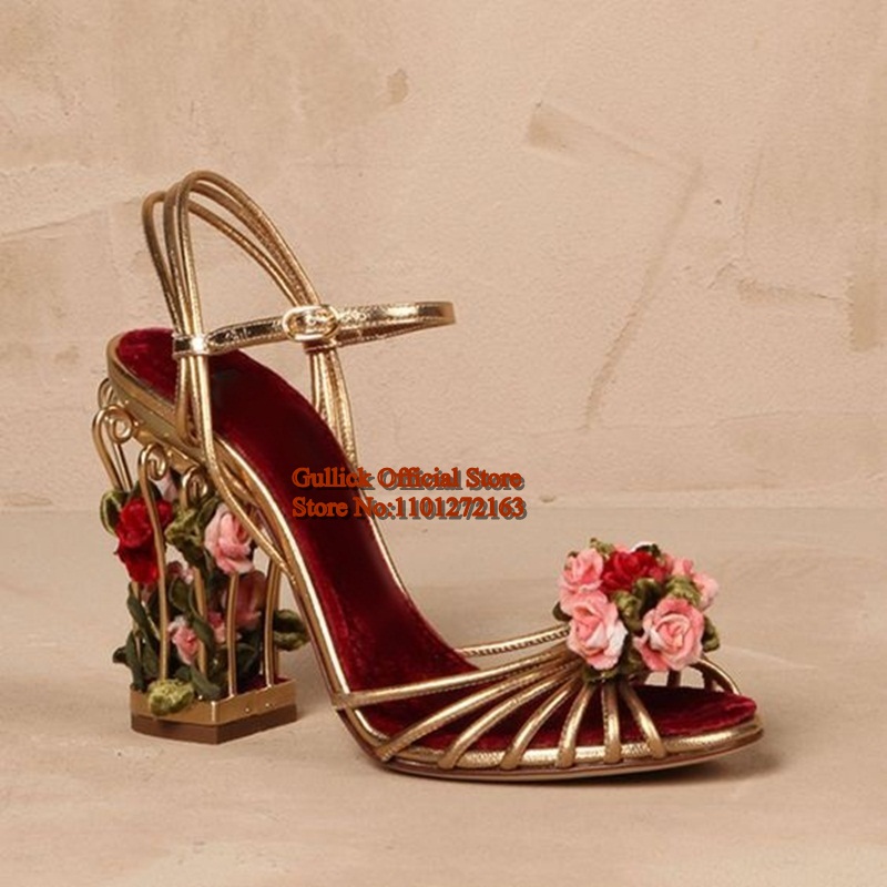 Sandal Wanita Sangkar Burung M - Metallic Heel Sandal ulasan dan harga