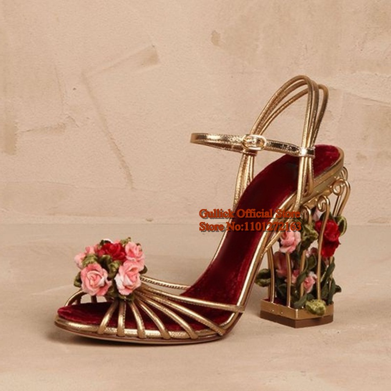 Sandal Wanita Sangkar Burung M - Metallic Heel Sandal ulasan dan harga