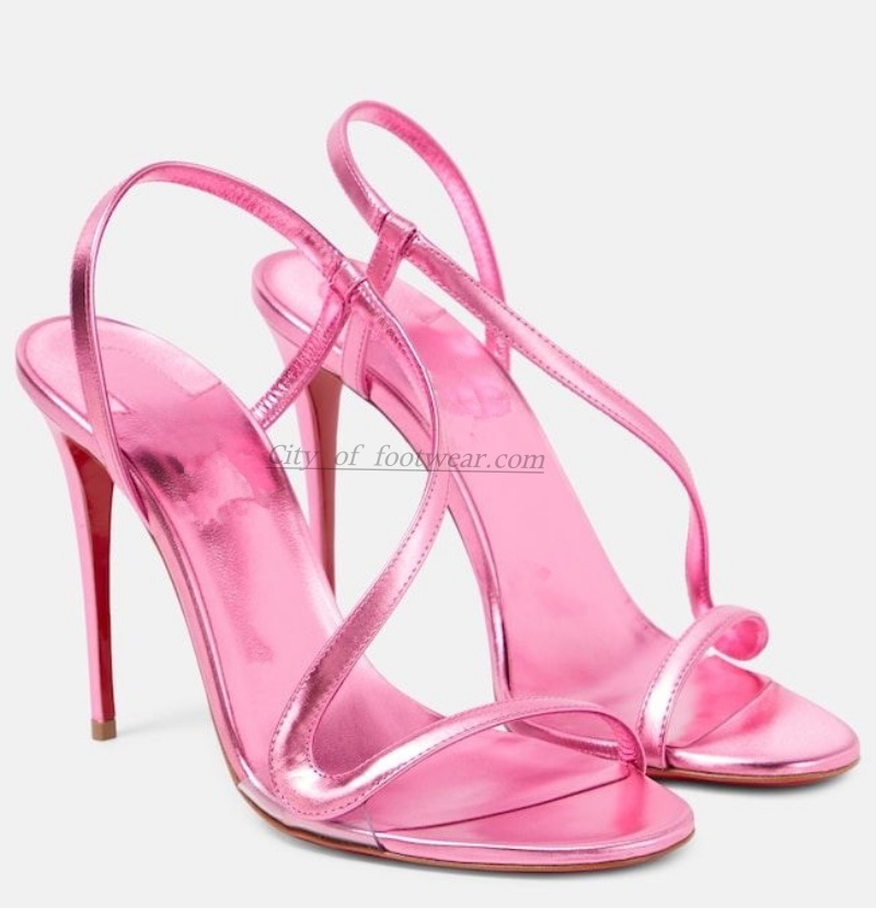 Sandal seksi kulit metalik ema - Metallic Heel Sandal ulasan dan harga