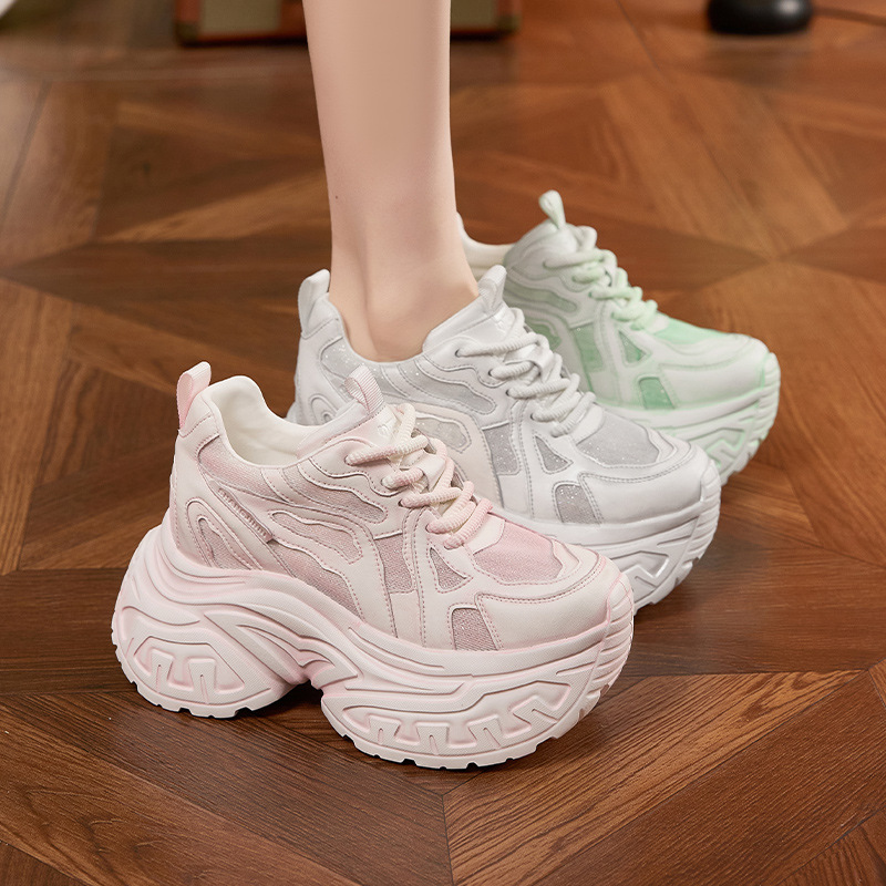 Sepatu Sneakers Platform Tebal - Mesh Sneaker Women ulasan dan harga