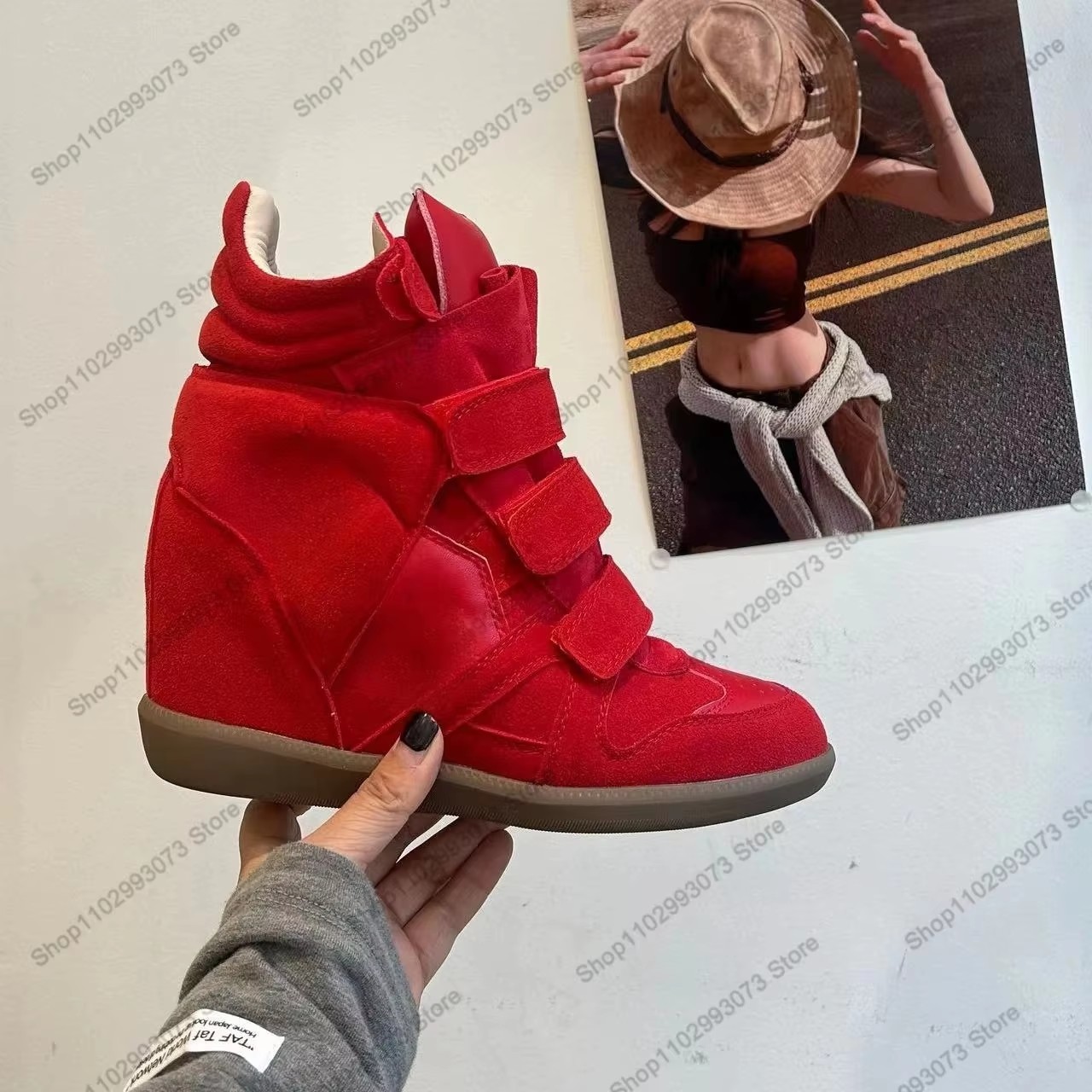Sepatu Sneakers Wanita Hak Tin - Wedge Heeled Sneaker ulasan dan harga