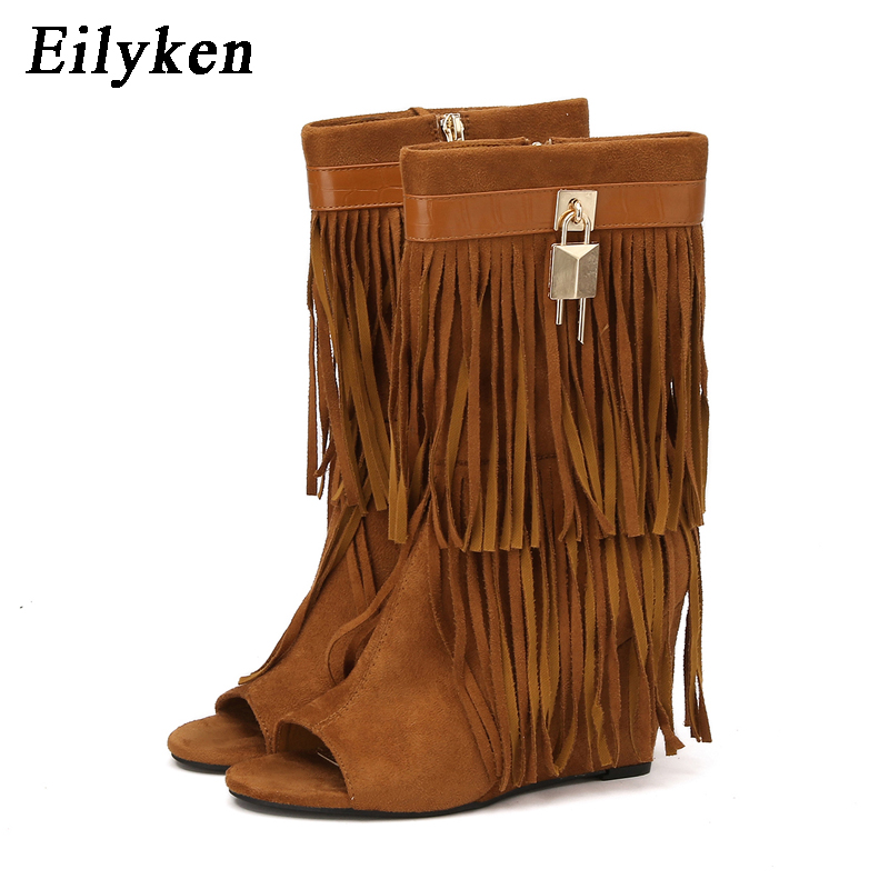 Eilyken Sandal Sepatu Bot Wedg - Wedge Heeled Sneaker ulasan dan harga